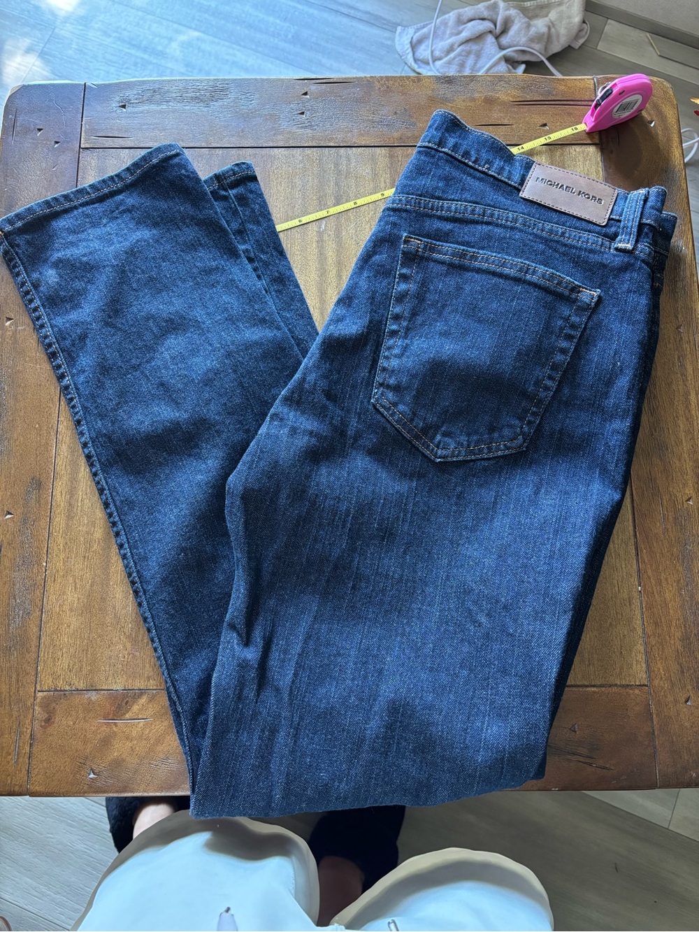 Michael Kors Men's Dark Blue Straight-Leg Jeans